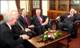 Sinn Fein's Martin McGuinness, Irish Taoiseach Bertie Ahern, UK Prime Minister Tony Blair, NI Secretary Peter Hain and DUP leader Ian Paisley in the first minister's office.