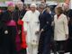 The pope travelled into downtown Sao Paulo after his arrival.