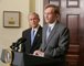 Foto : The president of the World Bank Robert Zoellick and Georg Bush 