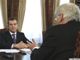 Foto : Russian President Dmitry Medvedev (left) and German Foreign Minister Frank-Walter Steinmeier open talks. 
