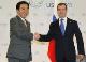 Foto : 
Japan-Russia summit talks in Honolulu
 Japanese Prime Minister Yoshihiko Noda (L) and Russian President Dmitry Medvedev shake hands in Honolulu, Hawaii, on Nov. 12, 2011, prior to holding talks. Noda expressed eagerness to enhance cooperation in various fields, including security and energy development. (Pool Photo)(Kyodo)