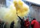 Foto : . Between 50,000 and 80,000 unionists are marching through the streets of Brussels today to protest against the austerity measures that will be imposed by the new government. 
