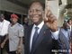 Foto : Alassane Quattara who won 123 out of 225 seats in the election headed the parliamentary mass today, while Ivory Coast Democratic Party took 93, leaving 12 for the independents.
